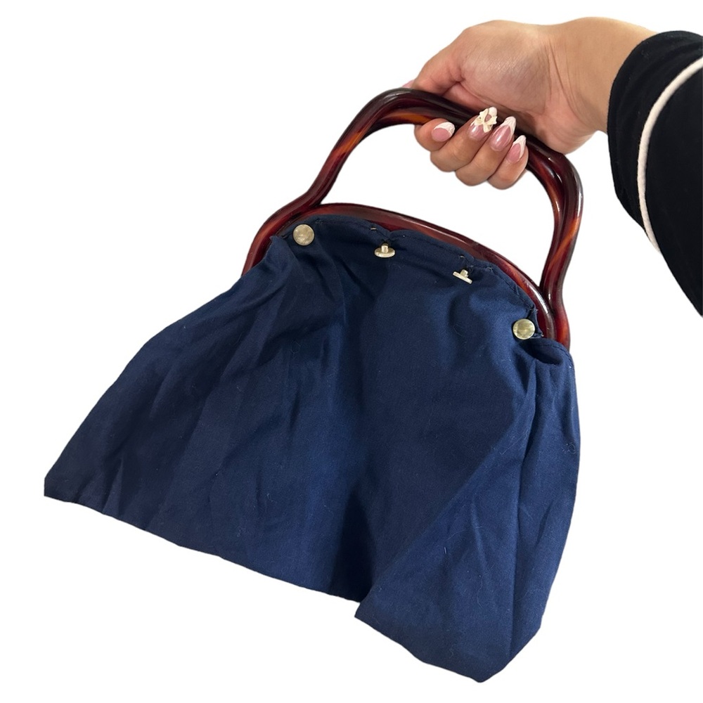 Handmade Navy blue coin purse